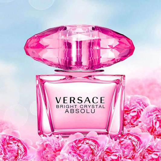 Versace Bright Crystal Absolu for Women 3.0 oz / 90 ml Eau de Parfum Spray - Long Lasting Fragrance, Ideal for All Seasons | Rose , Vanilla