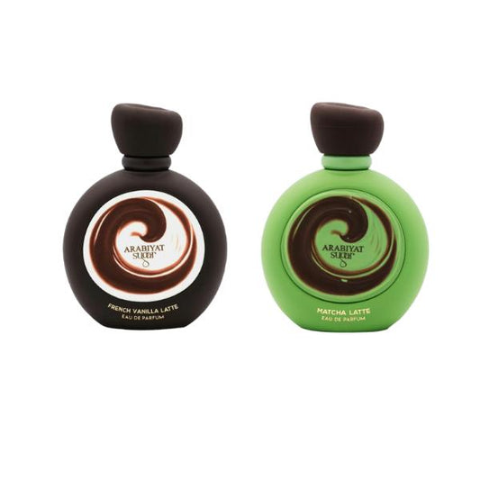 Arabiyat Sugar Matcha Latte & French Vanilla Latte Fragrance Combo Pack 3.4 fl oz 100ml Regular Edition