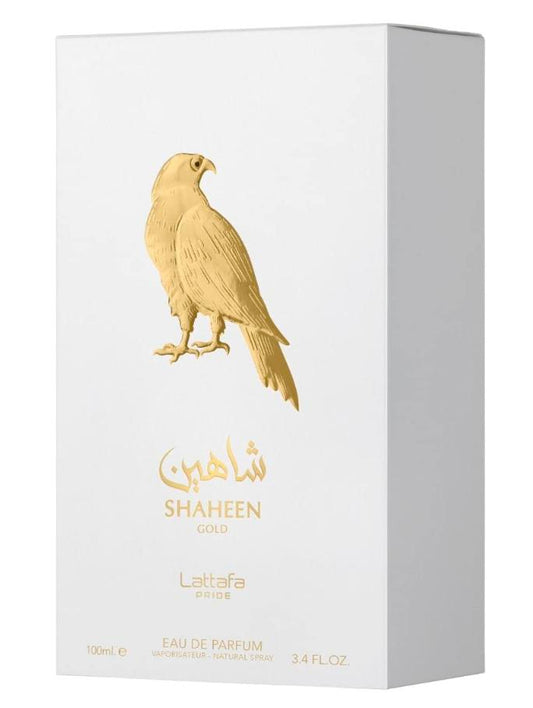 Lattafa Perfumes Shaheen Gold for Unisex Eau de Parfum Spray, 3.4 Ounce
