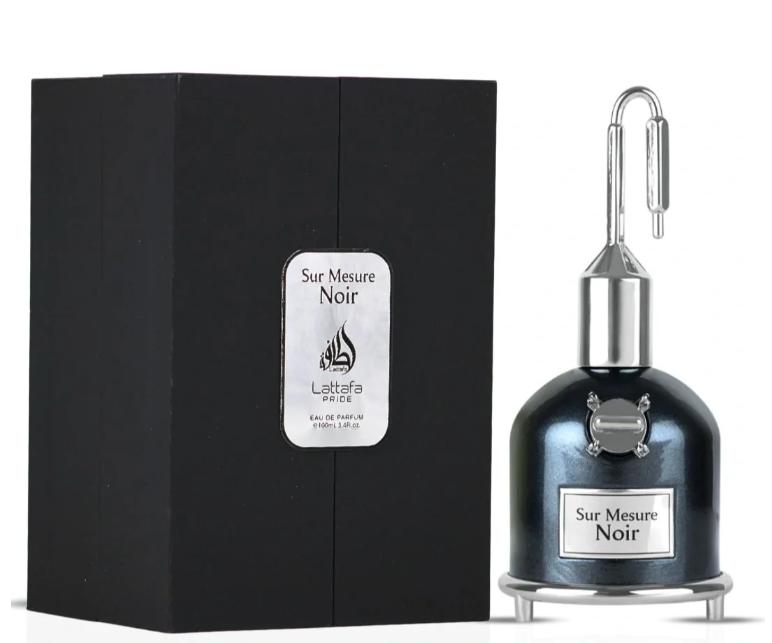 Lattafa Pride Sur Mesure Noir Eau de Parfum for Men - 100ml (3.4 oz) | Dark, Spicy & Woody Cologne | Intense, Long-Lasting Masculine Scent