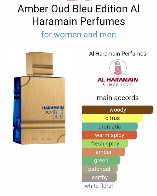 Al Haramain Amber Oud Bleu Edition - Cologne for Men - Long Lasting Perfume for Men - Arabian Perfume - Men's Cologne with Amber, Sandalwood - 2 oz