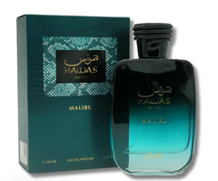 Rasasi Hawas Malibu Eau de Parfum & Kobra for Men – 100ml (3.4oz) Each | A Powerful Duo of Freshness and Strength for the Modern Man