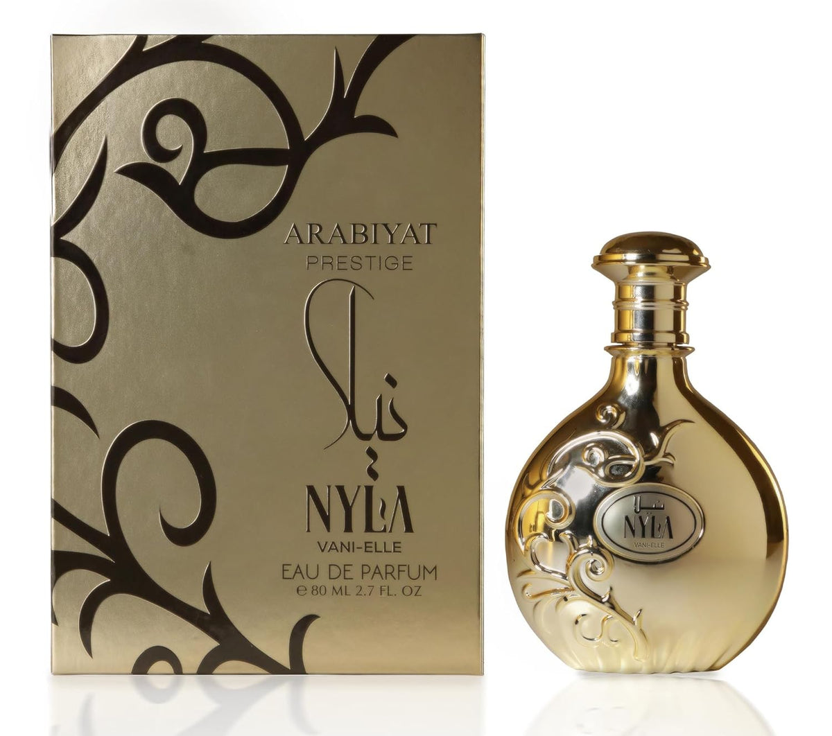 ARABIYAT PRESTIGE Nyla Vani-Elle 2.7 fl. oz Eau de Parfum Unisex Fragrance with Vanilla and Jasmine for Men and Women