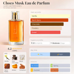 Al Rehab Choco Musk Eau De Parfum 1.6FL.OZ For Unisex