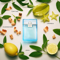 Versace Man Eau Fraiche by Versace for Men 3.4 oz & 1.7 oz Eau de Toilette Spray - Sophisticated Refreshing Woody Aquatic Scent with Citrus & Spicy Notes - Versatile Fragrance