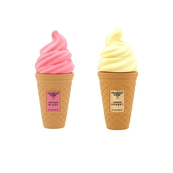 Arabiyat Cotton Blush & Sugar Lemon Sorbet Fragrance Combo 100ml Each 3.4 fl oz Regular Edition Delightful Scent