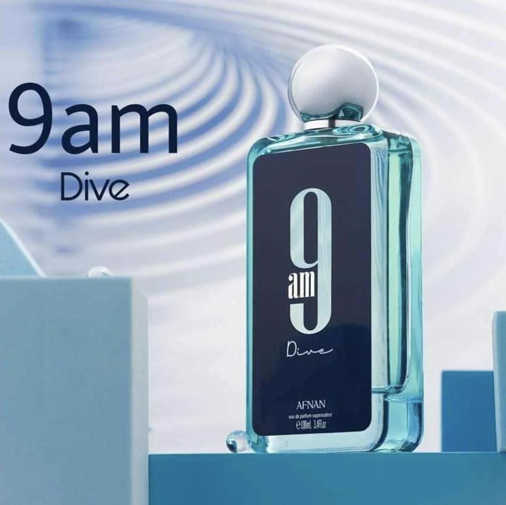 Afnan 9Am Dive Eau de Parfum Spray for Unisex, 3.4 Ounce | Long Lasting | Fresh , Fruity , Woody | Best for Summer