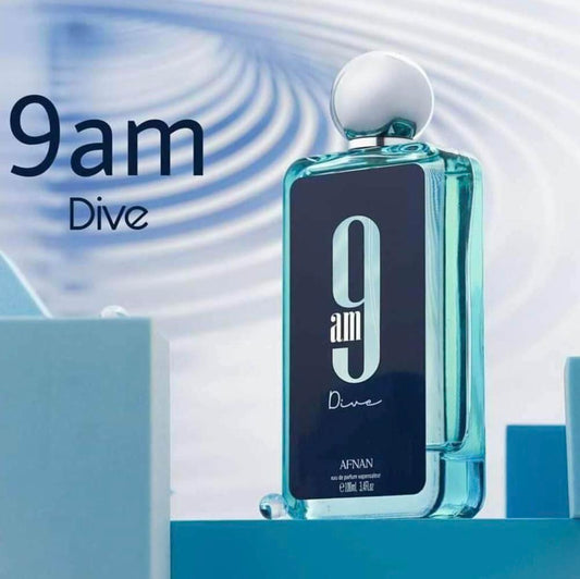 Afnan 9Am Dive Eau de Parfum Spray for Unisex, 3.4 Ounce | Long Lasting | Fresh , Fruity , Woody | Best for Summer