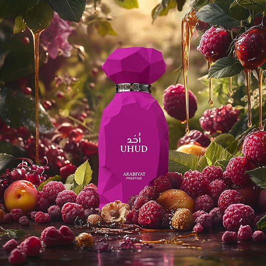 ARABIYAT Prestige Uhud Eau de Parfum 100ml / 3.4 fl oz |  Sweet Fragrance for Women & Men