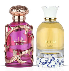 Lattafa Habik for Women & Petra Eau de Parfum Spray | Long-Lasting Floral, Fruity & Musky Fragrance, 100ml (3.4 oz) Bundle