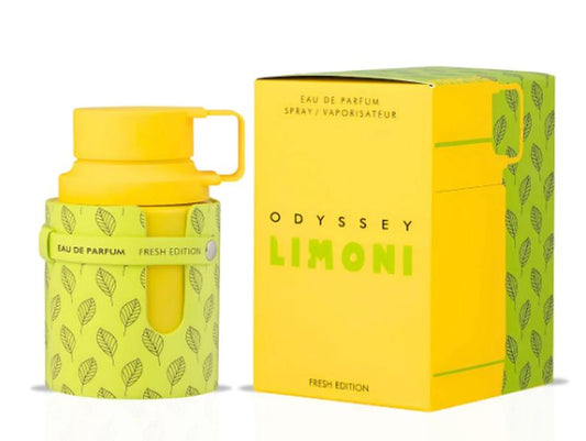 Armaf Odyssey Limoni Fresh Eau De Parfum for Unisex – Long Lasting Citrus Fragrance Spray, 100 ml (3.4 oz) | Unisex scent | Summer fragrance