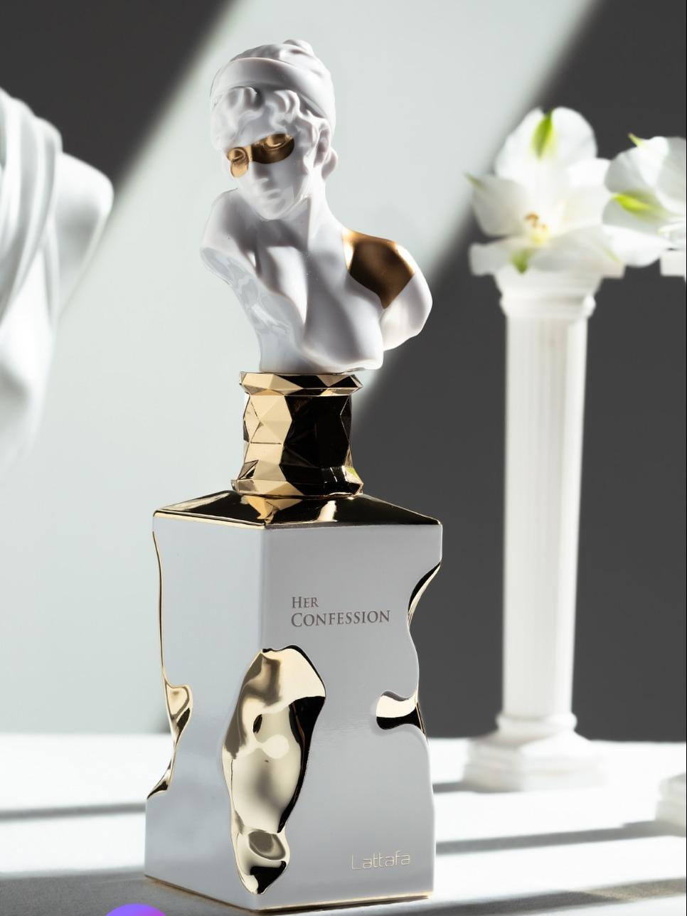 Lattafa Her Confession for Women Eau de Parfum Spray, 3.4 Ounce / 100 ml | Long Lasting Fragrance | Floral, Musk  | Women's first choice fragrance