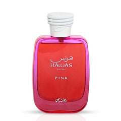 Hawas Pink for Her by Rasasi | Eau de Parfum Spray for Women, 100ml (3.4 oz) | Fruity & Long-Lasting Fragrance